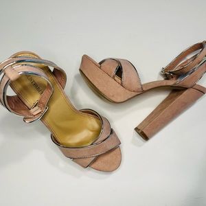 Justfabulous Women’s Beautiful Maddelena Ankle Strap Heels Size 8